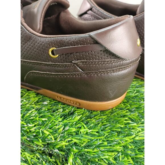 Lacoste Dreyfus Boat Shoe Chocolate Brown Leather Men\'s Size 10 main image 15